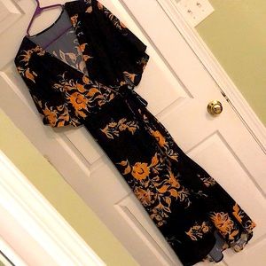 NWOT Wrap dress, batwing sleeve, BOHO